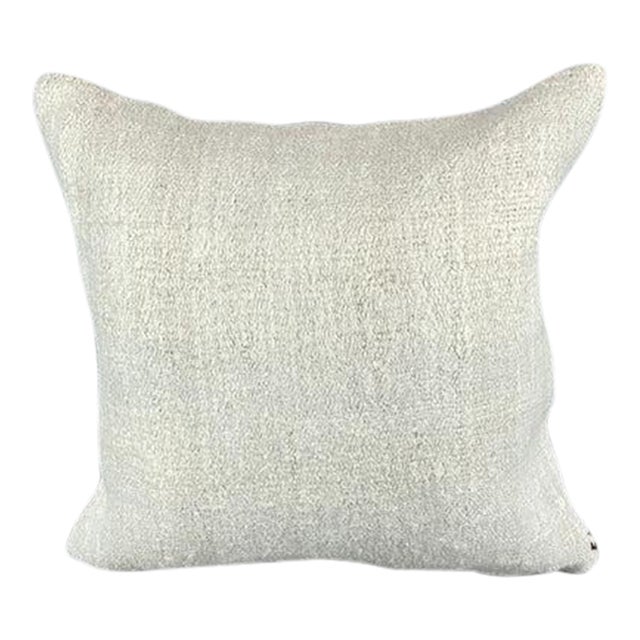 20 x 20 Hemp Pillow Turkish Cushion Natural Grayish White Pillow Cushion Cover For Sale