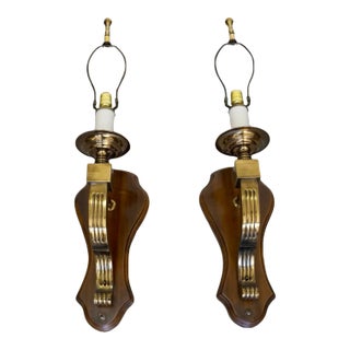 1970's Hollywood Regency Wall Lamps Sconces - a Pair For Sale