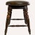 Brown Antique Victorian Tudor Low Elm Bar Stool, England, 1900s For Sale - Image 8 of 11