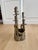 Greige 1970s Italian Brutalist Gilded Pewter 5-Arm Candelabra /Sculpture – Prof. Ceccherini For Sale - Image 8 of 12