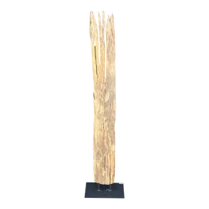 Antique Driftwood On Metal Stand