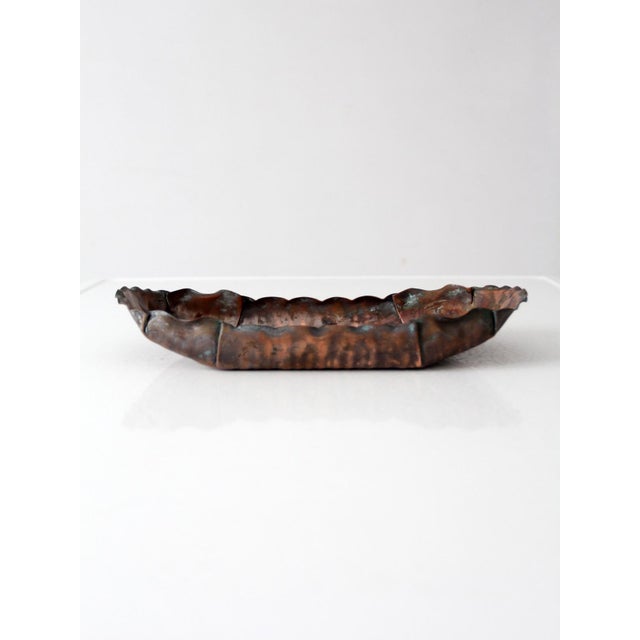 Mid-Century Gregorian Handmade Hammered Copper Tray For Sale - Image 14 of 14