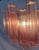 Trio Pink Glass Tube Chandeliers, Murano, 1970s, Set of 3 For Sale - Image 13 of 16