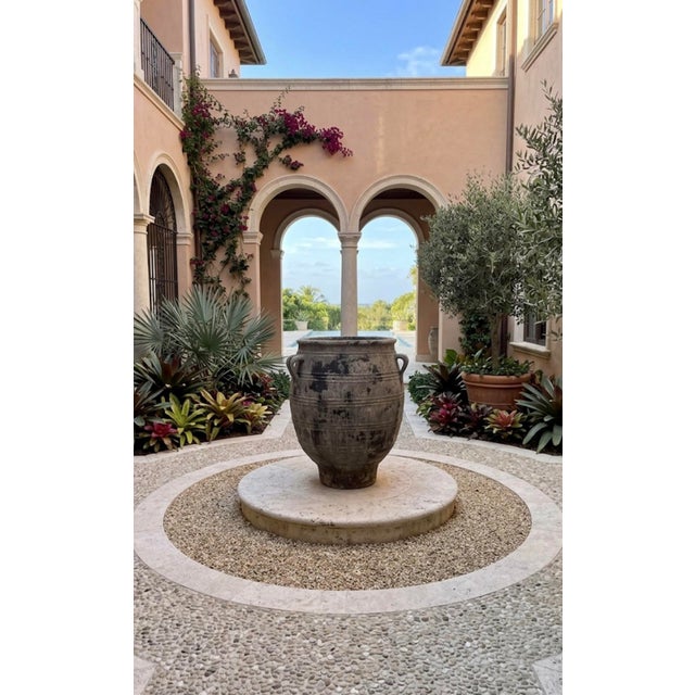 Vintage Hand-Thrown Mediterranean Terracotta Garden Urn For Sale - Image 12 of 12