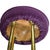 Late 20th Century Individual Round Purple Velvet and Brass Barstool For Sale - Image 11 of 12