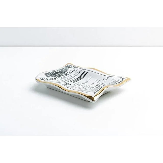 Vintage Ashtray in Ceramic by Fornasetti, 1950s For Sale - Image 3 of 5