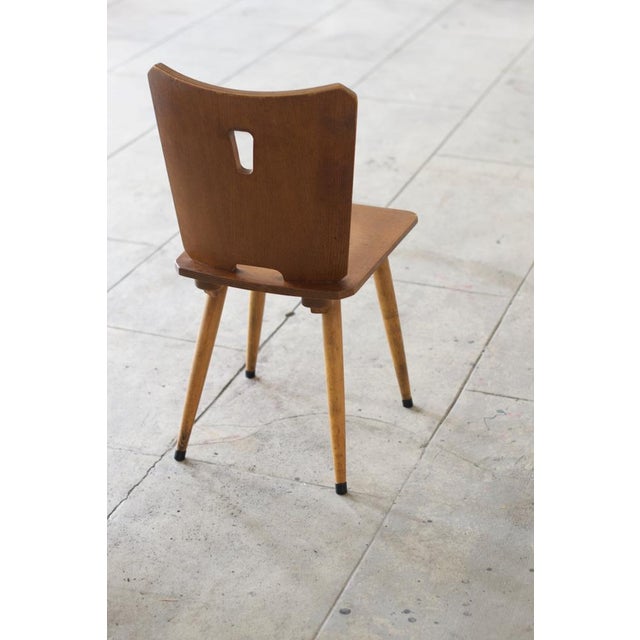 Vintage Brutalist Wooden Chairs, 1960, Set of 4 For Sale - Image 4 of 15