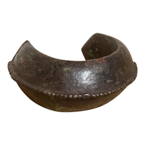 Large Antique Patinated Bronze Currency Bracelet