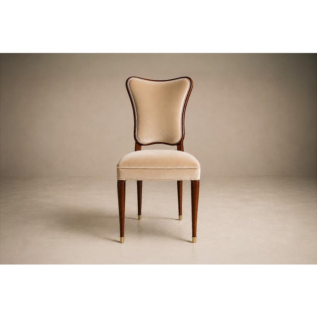 Mid-Century Modern Brazilian Modern Set of Eight Dining Chairs by Pisciotta E Filhos in Rosewood & Mohair, Brazil, 1950s For Sale - Image 3 of 18