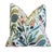 Early 21st Century Tropical Floral Botanical Garden Feather/Down Pillow. 24” Square For Sale - Image 5 of 7
