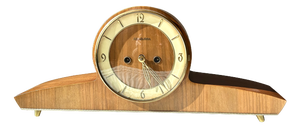 Vintage Mantel Clock in Wood, 1930s