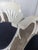 Vintage White Bentwood Dining Chairs with Blue Fabric Seats, 1970s, Set of 4 For Sale - Image 6 of 18