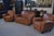 Vintage Camel Imitation Leather Club Chairs, 1980s, Set of 2 For Sale - Image 4 of 9