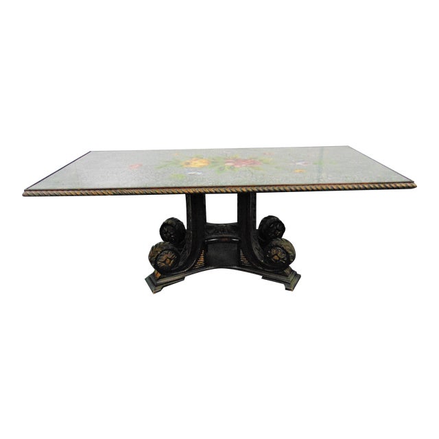 Italian Egolmise Carved Coffee Table For Sale