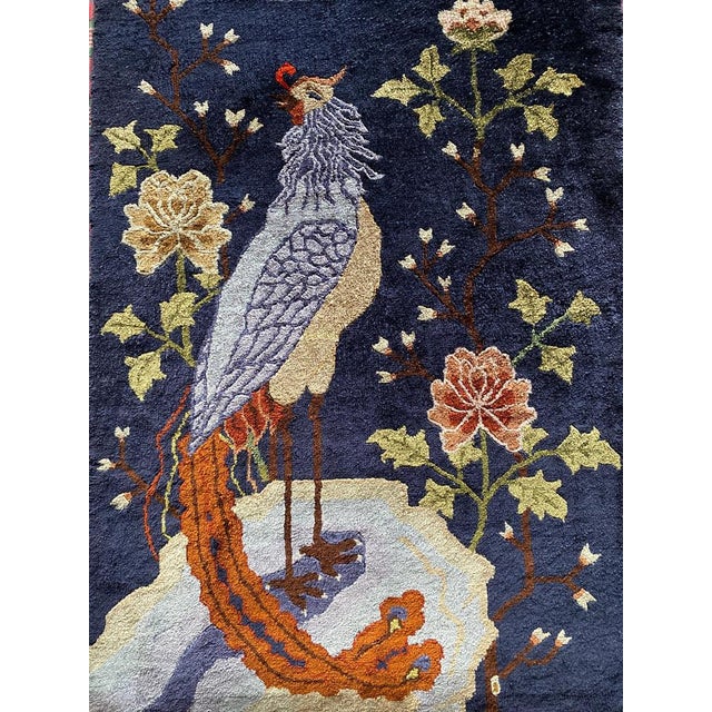 Art Deco Chinese Handmade Silk Bautou Tapestry Rug For Sale - Image 10 of 17