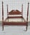 Wood 1940s Mahogany Full Size Poster Bed on Wheels With Urn Finials For Sale - Image 7 of 7