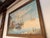 Mid 20th Century Vintage Coastal Harbor Oil Painting – Wood Frame For Sale - Image 5 of 5