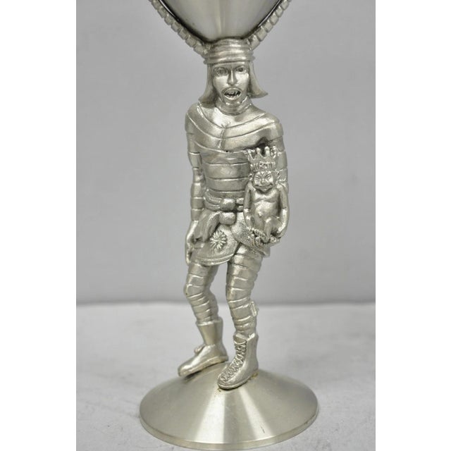 Vintage Royal Order of Jesters Figural Pewter Metal "Mirth is King" 2010 Award Goblet Cup. Engraved "Royal Order of...