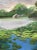 Water Lilies in the Harlem Meer Oil Painting For Sale - Image 4 of 5