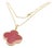 Van Cleef & Arpels Magic Alhambra Carnelian Pendant Long Rose Gold Necklace For Sale