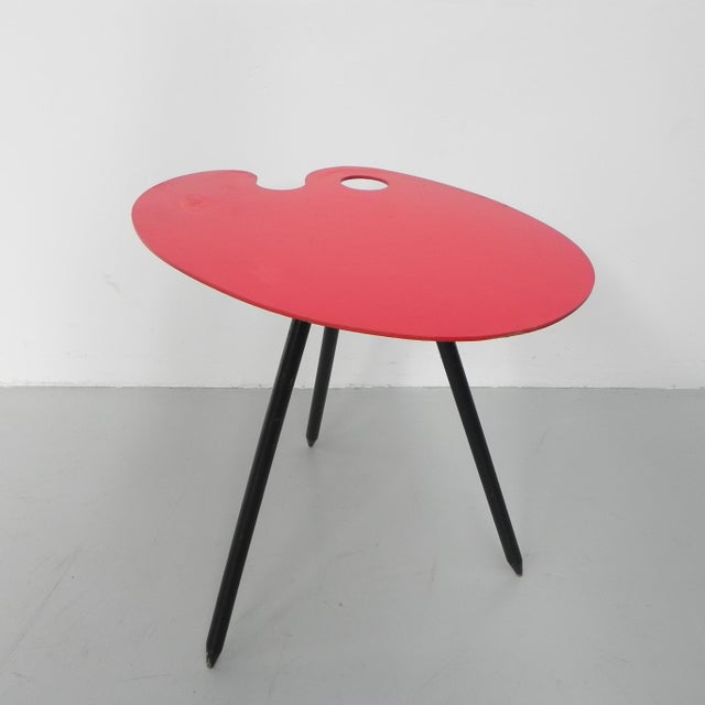 Wood Painters Palette Side Table by Lucien De Roeck for Bois Manu, 1958 For Sale - Image 7 of 16