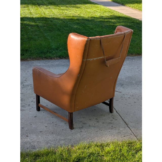 Late 20th Century Late 20th Century Attributed to Fredrik Kayser Lounge Chair in Leather and Rosewood For Sale - Image 5 of 10