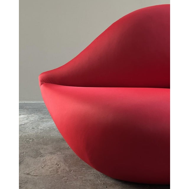 Bocca Sofa in Red Fabric by Studio 65 for Gufram, 1986 For Sale - Image 4 of 7