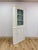 Farmhouse Antique Painted White Corner China Cabinet Pane Glass Door 1800s Display Cabinet For Sale - Image 3 of 18
