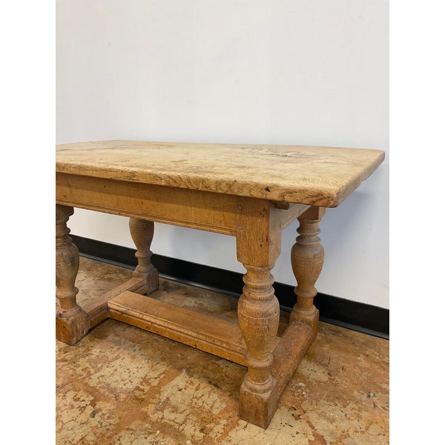 Early 20th Century Scandinavian Baroque Rustic Oak Side Table For Sale - Image 10 of 17