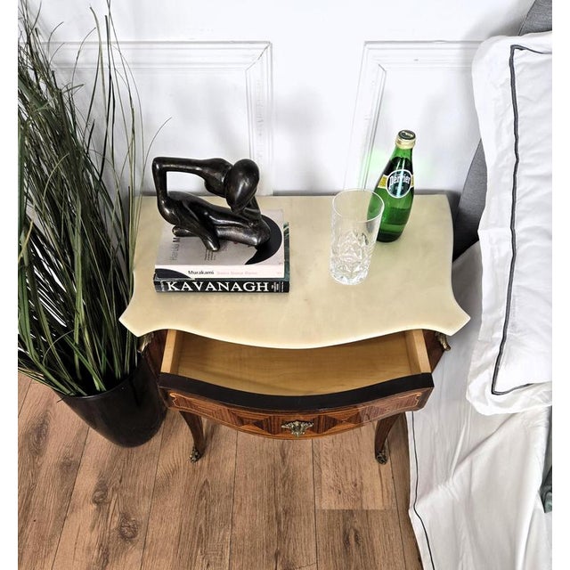 Mid-Century Modern Italian Nightstands with Marble Top, 1950s, Set of 2 For Sale - Image 4 of 10