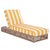 Spritely Home Gillian Chaise Lounge, Heather Tan/Yellow Stripe For Sale - Image 4 of 12