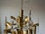 Italian Italian Gaetano Sciolari Brass and Crystals Chandelier For Sale - Image 3 of 13