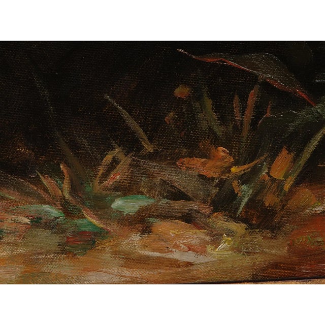 1980s Oil Painting After William Bouguereau "The Newborn Lamb" For Sale In New York - Image 6 of 7