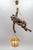 1930s Large German Pendant Light Fixture with Carved Climber Figure and Lantern, 1930s For Sale - Image 5 of 18