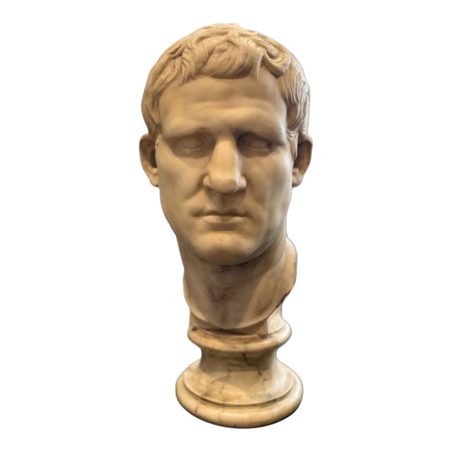 Neoclassical Roman Emperor Bust – Sculptural Resin – 20” Tall For Sale