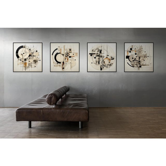 30' X 30' Natural Color Palette Minimalist Architectural Limited Edition Print For Sale - Image 4 of 5