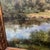 Green 1980s European School Oil on Canvas Signed Framed Landscape Painting Impressionist Style For Sale - Image 8 of 12
