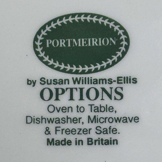 1990s 1990s Portmeirion 'Options' 1998-2006 Retired Embossed Smooth Laurel Rim Soup Bowl For Sale - Image 5 of 5