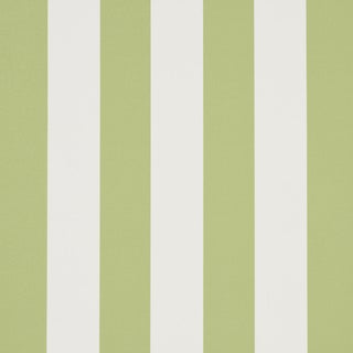 SAMPLE - Schumacher Emma Stripe Wallpaper In Leaf For Sale