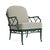 Brown Jordan Calcutta Lounge Chair in Forest Green with Forest Green and Sea Salt Welt Cushions For Sale