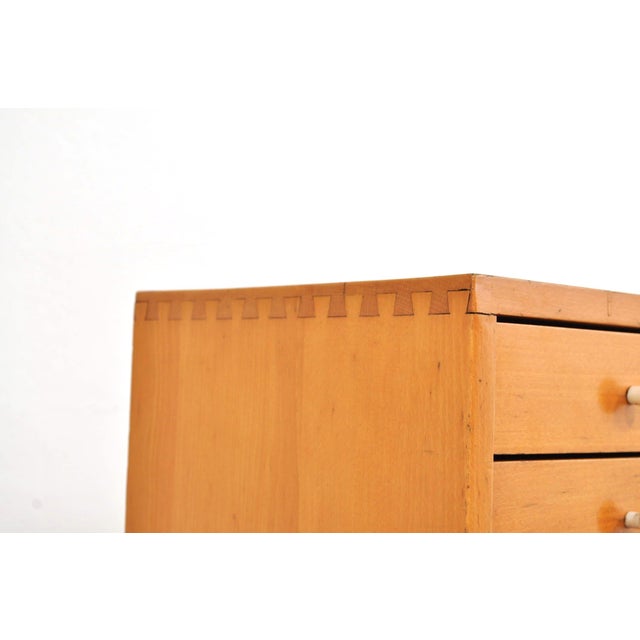 Vintage School Chest of Drawers in Beech, 1950s For Sale - Image 3 of 10