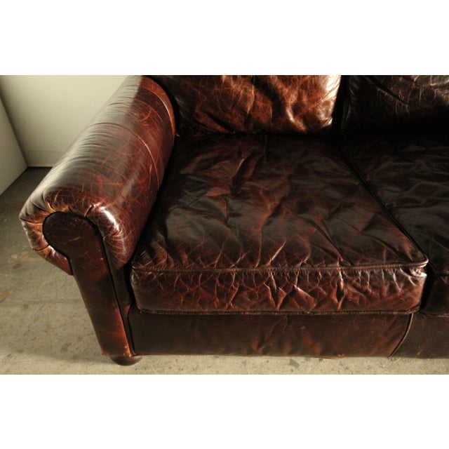 Restoration Hardware Lancaster Luxe Sofa in Cocoa Brompton Leather