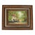 Vintage Framed Village Painted on Board For Sale