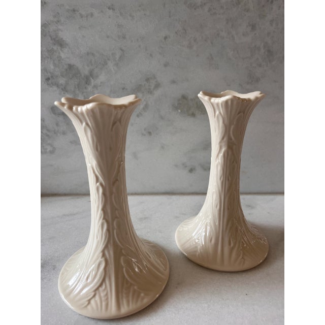Lenox Pair of Lenox Woodland Collection Candle Holders For Sale - Image 4 of 9