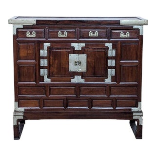 Antique Decorative Korean Cabinet For Sale