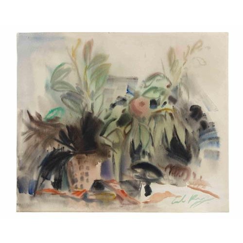 Modern Carlo Ravagnan, Still Life, Watercolor on Paper, 1970s For Sale - Image 3 of 4