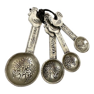 Ganz Metal Embossed Measuring Spoons For Sale