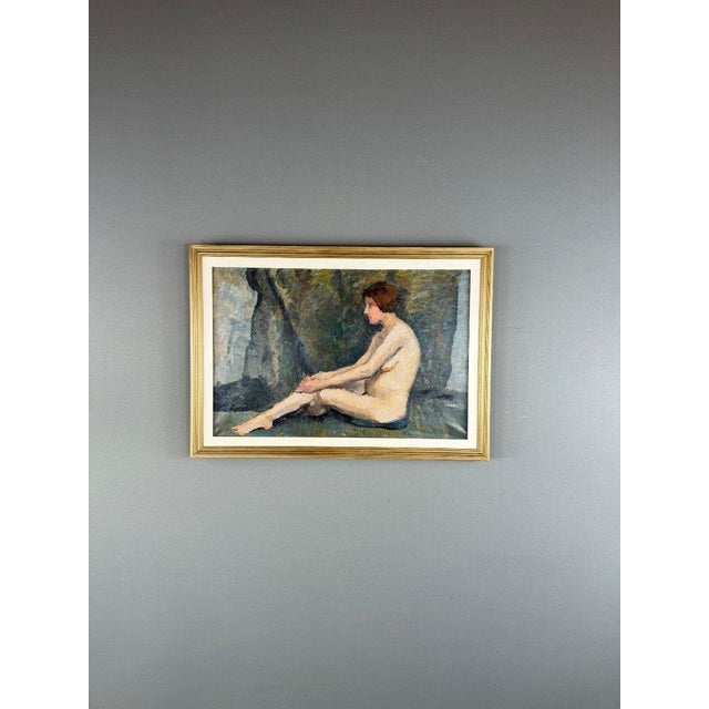 French School Artist, Seated Nude, Early 20th Century, Oil Painting on Canvas, Framed For Sale - Image 12 of 12