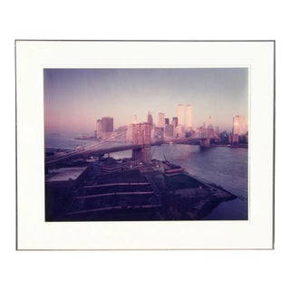 Downtown New York City Skyline Color Photograph For Sale