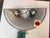 1980s Karl Springer Purcell Brass + Aqua Glass Wall Sconce For Sale - Image 11 of 12